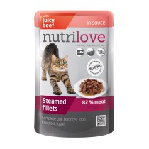 Nutrilove консервированный корм для кошек с говядиной в соусе 28X85g