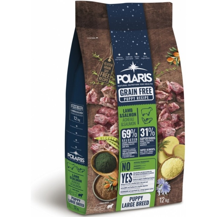 Polaris grainfree puppy large lamb&salmon 12 kg