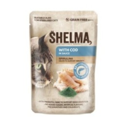 Shelma cat meal cod fillets in spirulina sauce 28x85g
