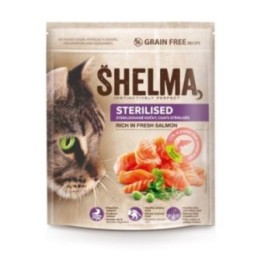 Shelma sterilised cat food with fresh salmon, grain-free 1.4kg