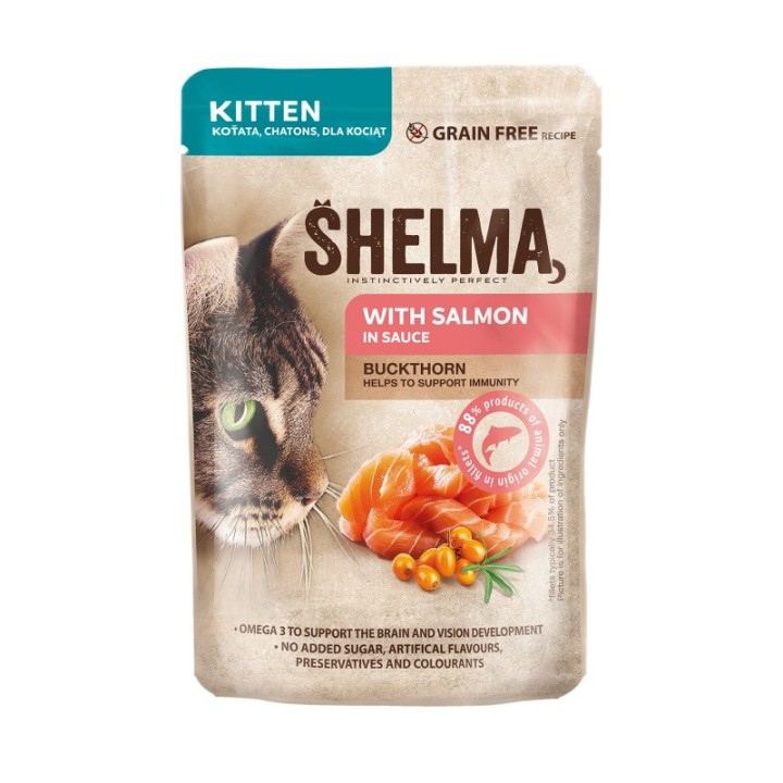 Shelma kassieine lõhefileed spirulinaga kastmes 28x85g
