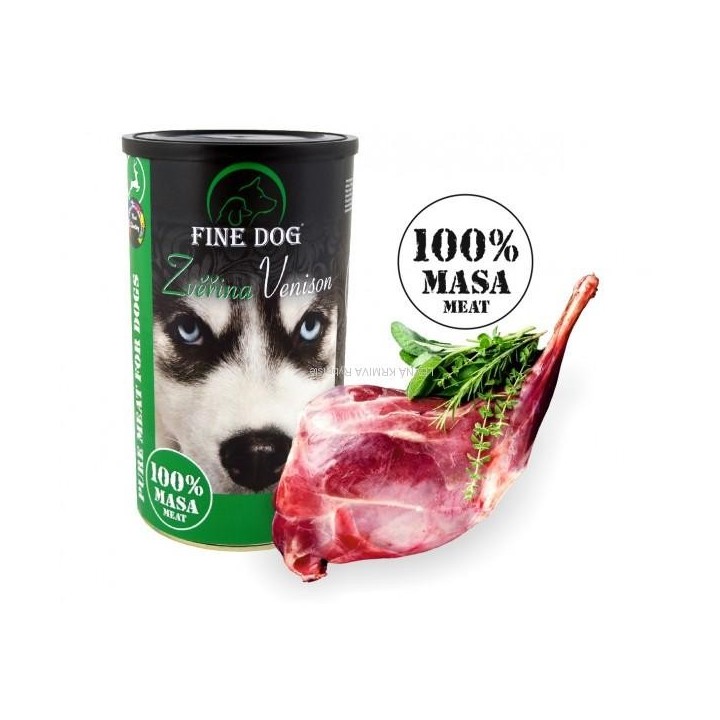 Fine Dog hirvekonserv koertele 100%liha 1200g