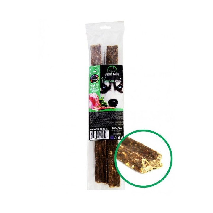 FINE DOG hirve pulgad  96% LIHA100g / 2 pcs