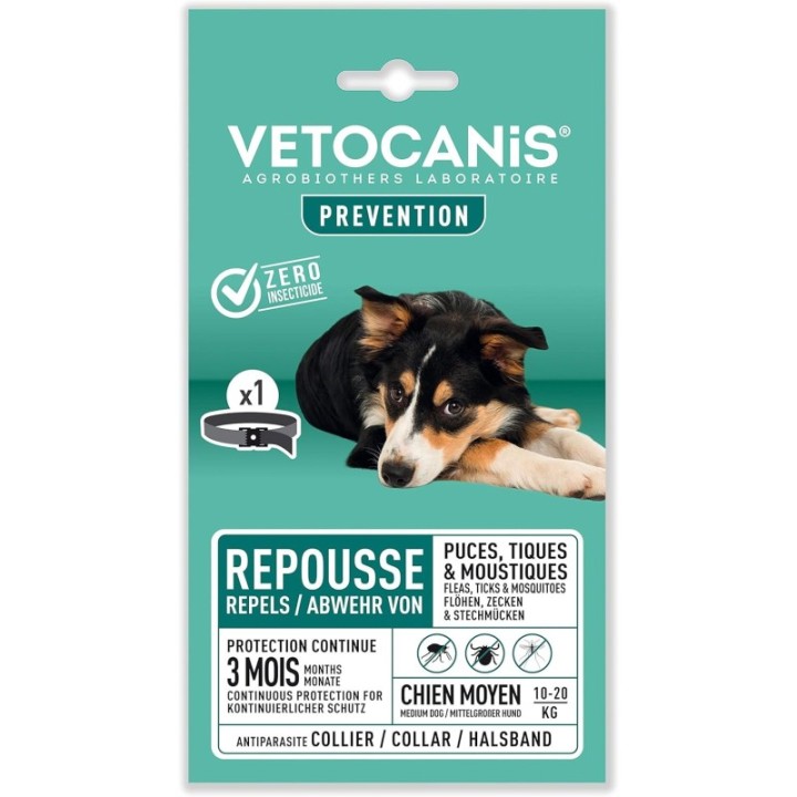 VETOCANIS ANTI-PARASITE COLLAR FOR MEDIUM DOGS (10-20kg)