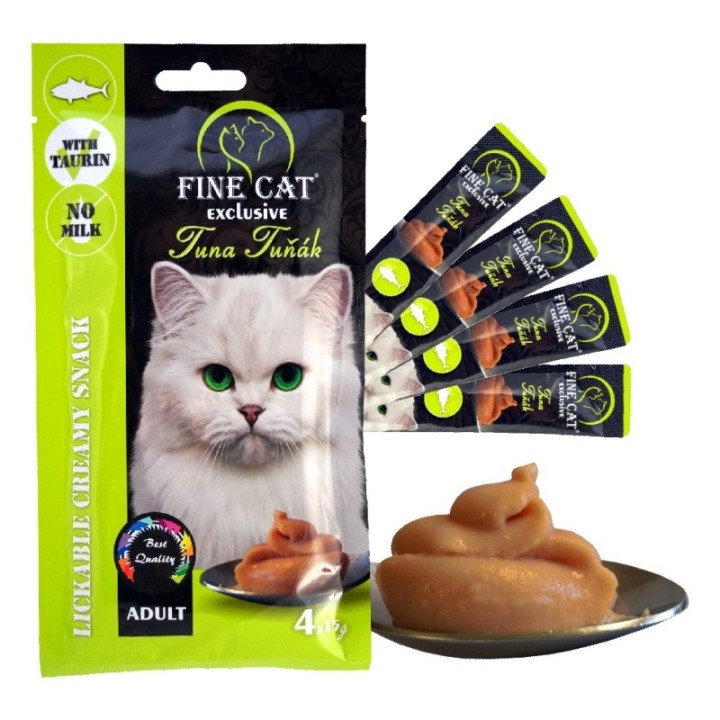 FINE CAT Exclusive Creamy cat snack with TUNA .4x15g