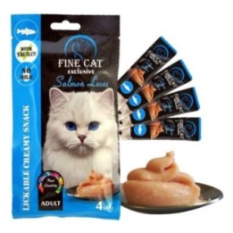 FINE CAT Exclusive Creamy cat snack with SALMON .4x15g