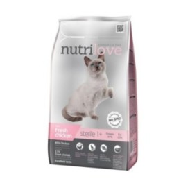 Nutrilove Полноценный корм для стерилизованных кошек со свежей курицей  1,4 кг