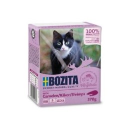 Bozita canned cat food shrimp chunks in sauce 6x370g
