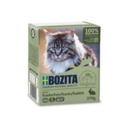 Bozita canned cat food with rabbit pieces in jelly 6x370g