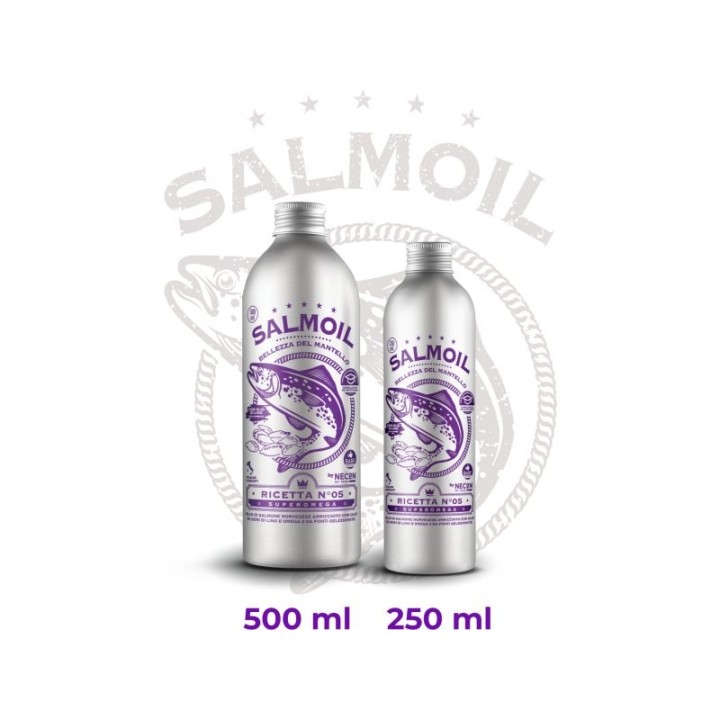 Necon Ricetta 5 terve nahk ja karvkate Superoomega Salmoil  500ml