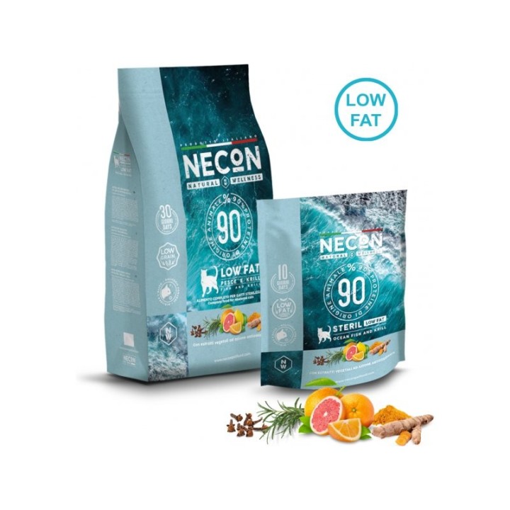 Necon low fat food with ocean fish and krill for sterilised cats 1.5kg