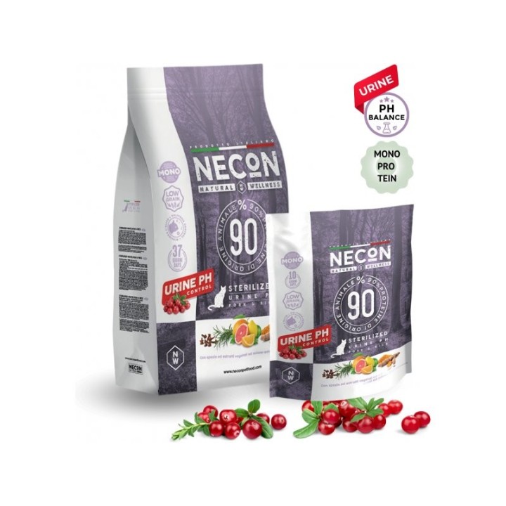 Necon - Natural Wellness - Cat- Sterilized - Urine PH - Pork & Rice - Mono Protein - 1,5kg