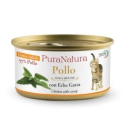 PuraNatura Cat Chicken & Catnip 24x85g влажный корм для кошек, курица и мята