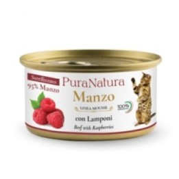 PuraNatura Sterilised Cat Beef & Raspberries 24x85g, Говядина и малина, влажный корм для стерилизованных кошек