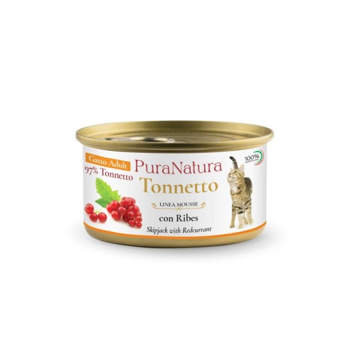 PuraNatura Cat Tuna & Red Currants 12x85g влажный корм для кошек, тунец и красная смородина