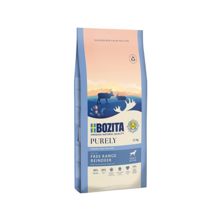 BOZITA Dog Purely Adult Active Reindeer Grain Free 11kg