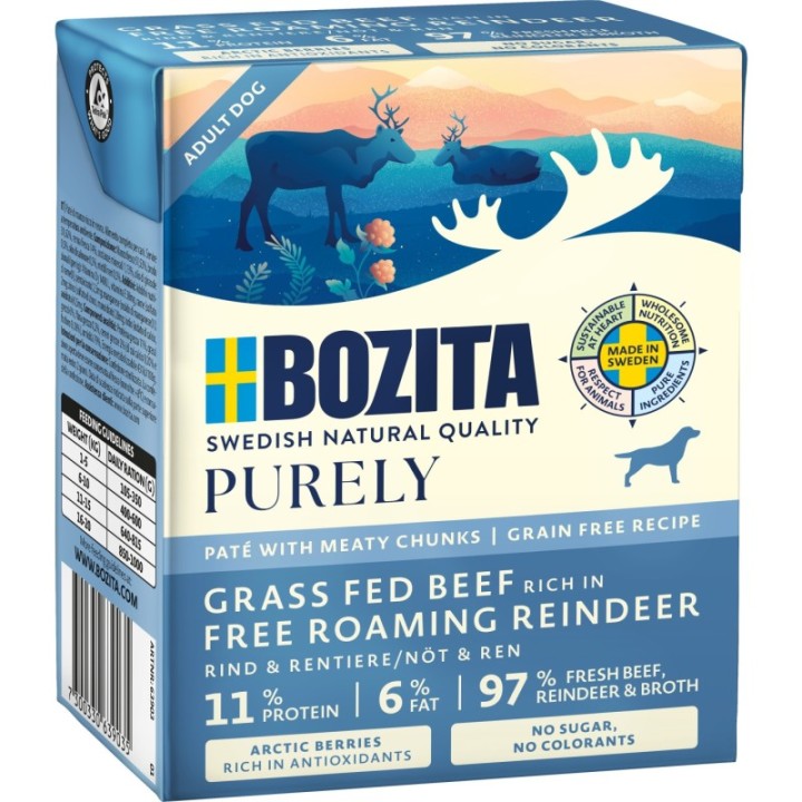 BOZITA Purely Beef & Reindeer 6x370g / 63903