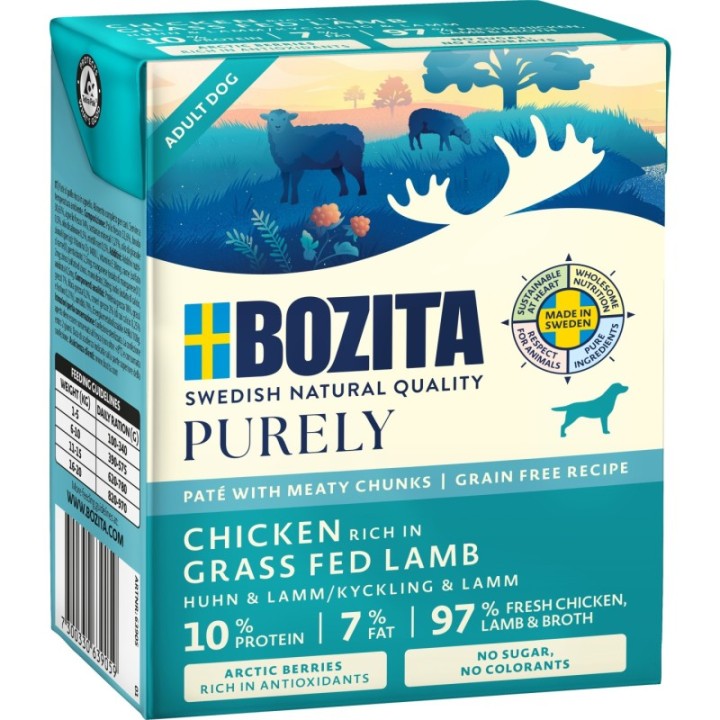 BOZITA koerakonserv kana ja lambaga 6x 370g/63905