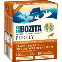 BOZITA Purely Grass Fed Beef & Nordic Water Salmon 6x 370g/63906
