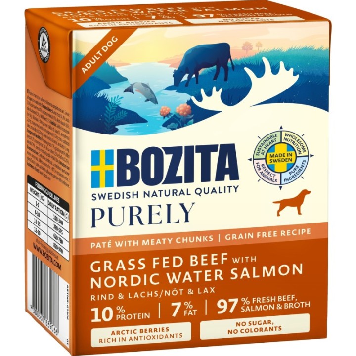 Bozita canned dog food with salmon and beef 6x370g/63906