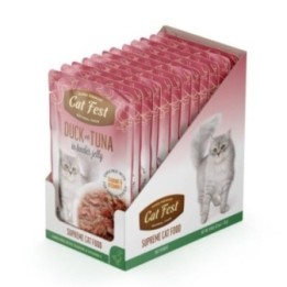 CatFest филе утки с тунцом в желе, влажный корм для кошек, 12 x 70 g
