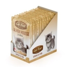 Salmon mousse for kittens, wet food 12x70g