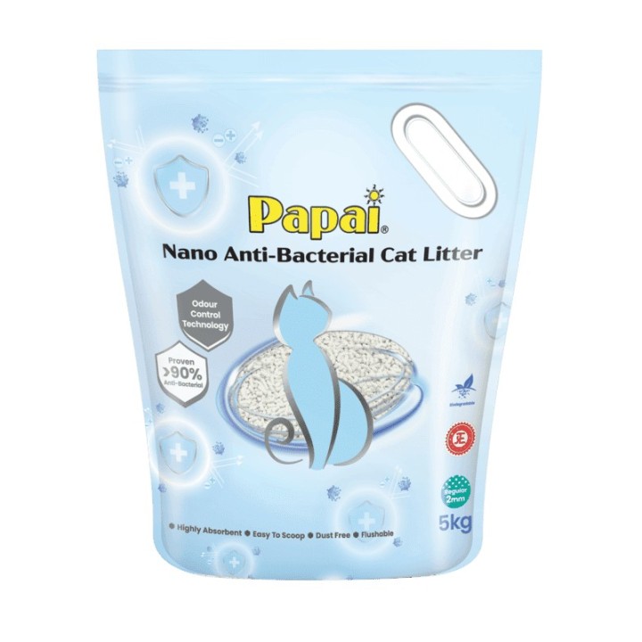 Tofu cat litter Papai Nano-technology 2mm, 5kg