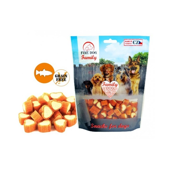 FINE DOG Family - LÕHE südamed 200g