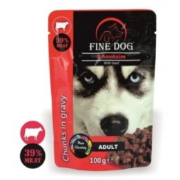 Fine Dog dog food with beef 22X100g