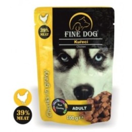 Fine Dog консервированный корм для собак: курица в соусе 22X100g