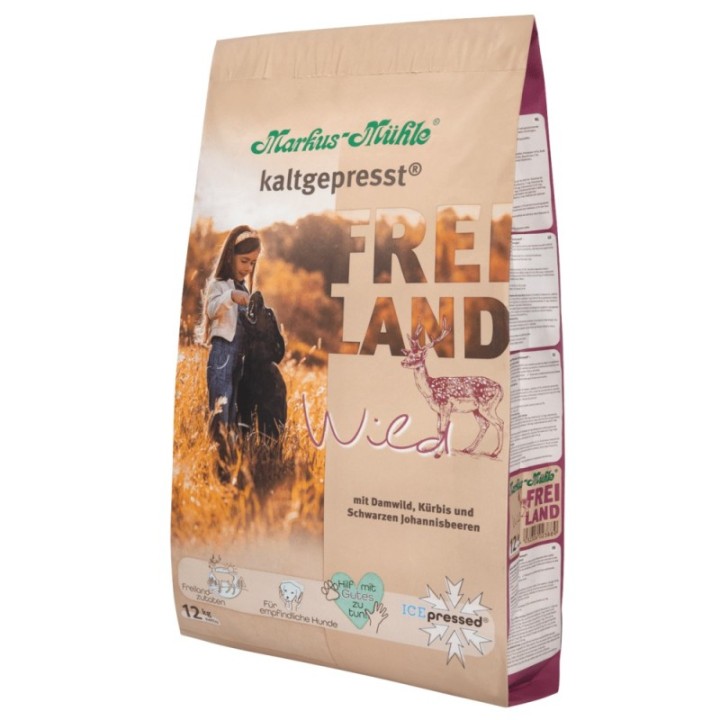 Markus-Mühle FREILAND WILD külmpressitud kuivtoit koertele ulukilihaga 12kg