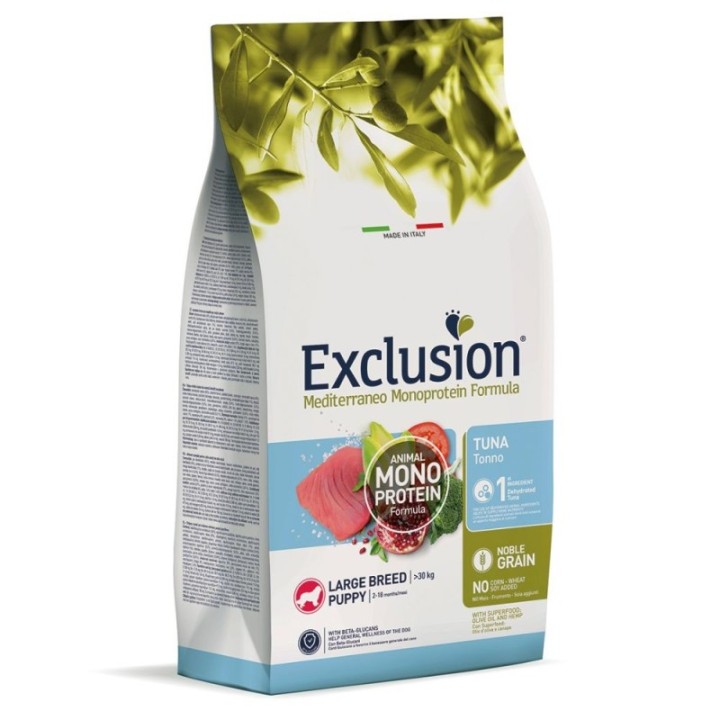 Exclusion large breed puppy food with tuna 12kg
