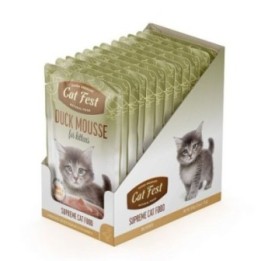 CatFest нежный мусс с уткой для котят для котят, 12 x 70 g