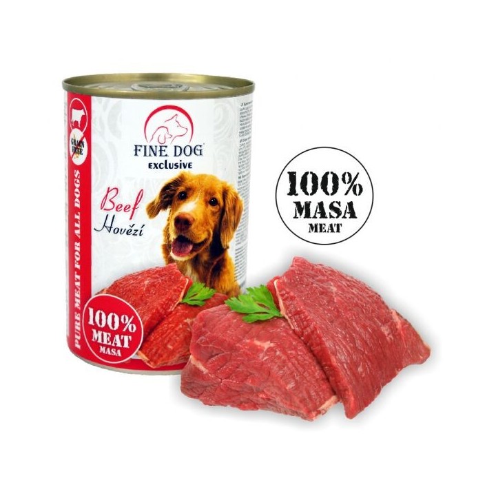 Fine Dog veisekonserv koertele 100%liha 400g