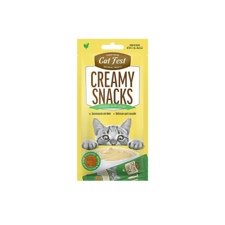 CatFest Liquid treat with chicken and fish roe 4x10g