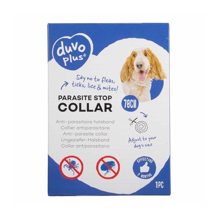 DUVOPLUS flea and tick collar PARASITE STOP for dogs 70CM