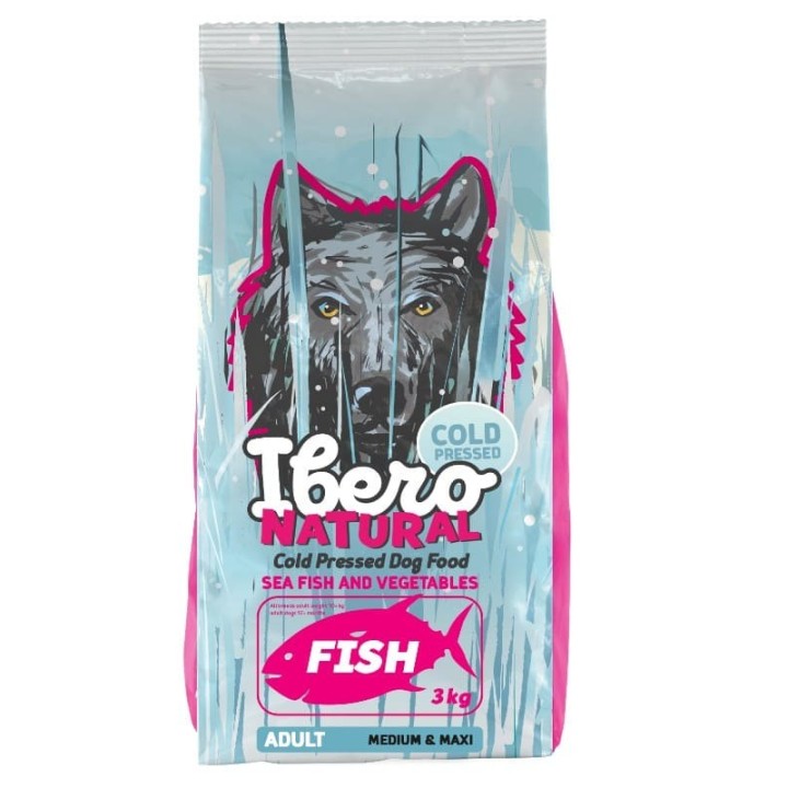 Ibero külmpressitud toit keskmistele ja suurtele tõugudele, kala 12kg