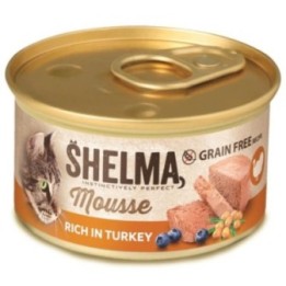 Shelma mousse can with turkey, blueberries and sea buckthorn 12x85g