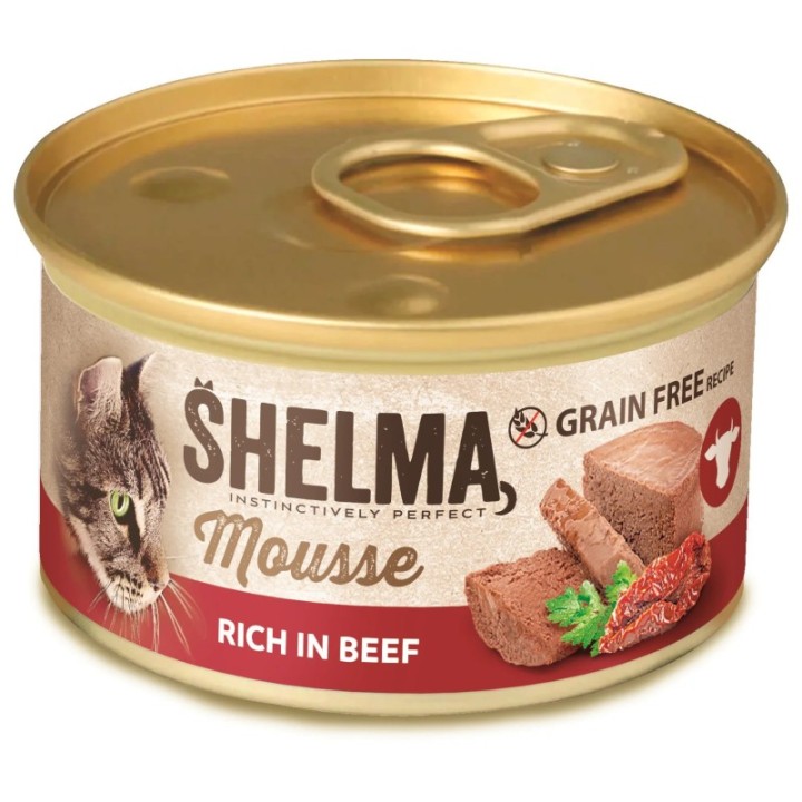 Shelma mousse konserv veiseliha,tomati ja peterselliga 12x85g