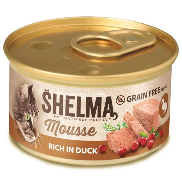 Shelma mousse can with duck, cranberry and thyme 12x85g