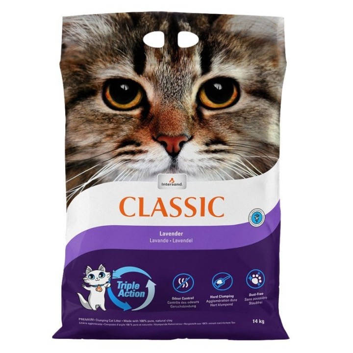 Intersand Classic clumping cat litter with lavender 14kg