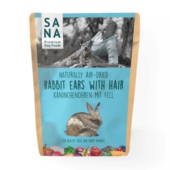 Dried rabbit ears with fur 700g