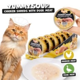 Uniq Pets meat soup for cats, chicken and duck 6x60g