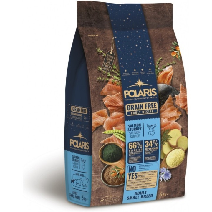 Polaris grainfree salmon&turkey adult small breeds 5kg