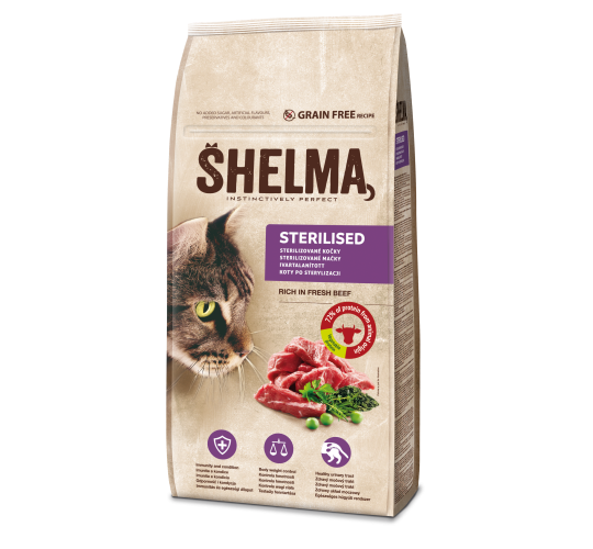 Shelma steril.kassidele värske loomalihaga,tervaviljavaba 8kg