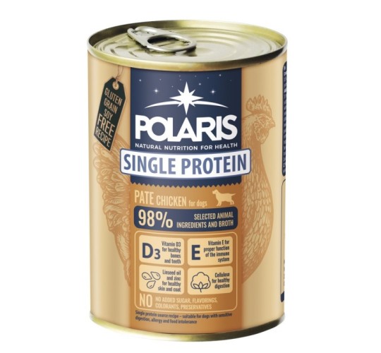 Polaris single protein pate chicken 400g.