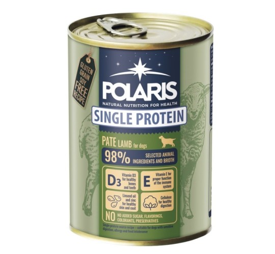 Polaris single protein pate lamb 6x400g.