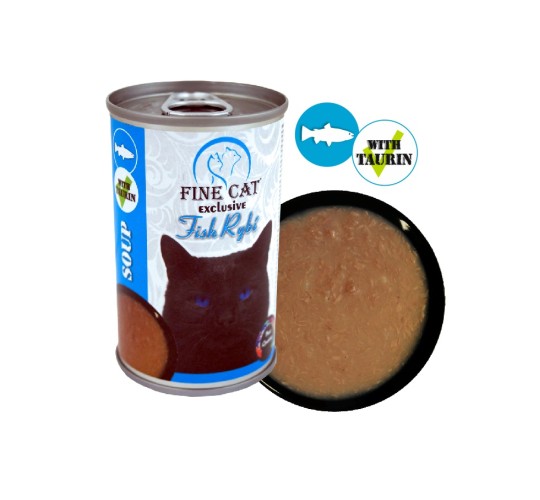 FINE CAT Exclusive Soup for cats FISH 158g