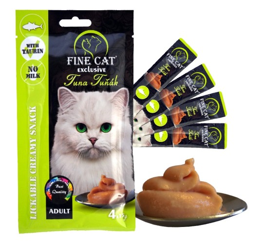 FINE CAT Exclusive Creamy snack for cats TUNA 4x15g