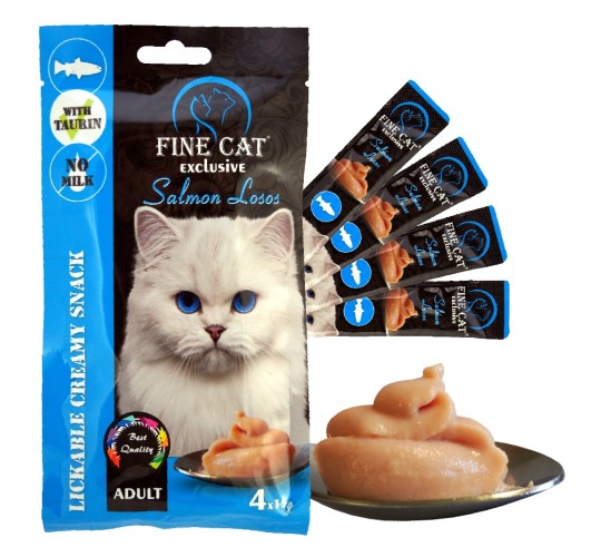 FINE CAT Exclusive Creamy snack for cats SALMON 4x15g